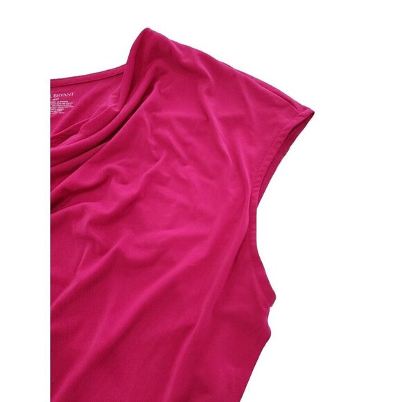 Lane Bryant Top Drapey Neckline Pink Stretchy Short Cap Sleeve Women's 18 20 - Picture 6 of 6